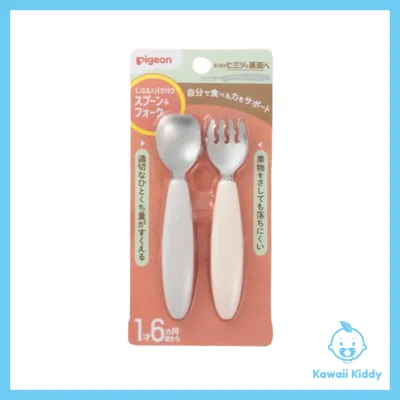 [Kawaii Kiddy] Pigeon 18M+Baby Stainless steel Spoon and Fork