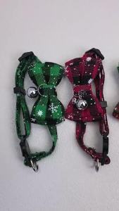 Cross-border Christmas Plaid BowCollar Christmas Snowflake Cat Dog Bell Safety Buckle