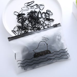 500pcs/bag Colourful Elastic Rubber Hairband Rope Silicone Ponytail Holder Elastic Hair Tie Bag