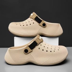Free Shipping MenS Thick-Soled Odor-Resistant Perforated Clogs For Summer 2026 New Outdoor Driving Anti-Slip Versatile Casual CoupleS Closed-Toe Sandals