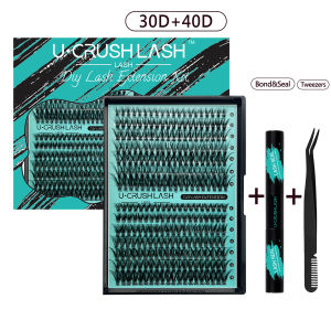 Segmented Thick Self Extensions Eyelash Box Set False Eyelash Green Extensions False Eyelash Set