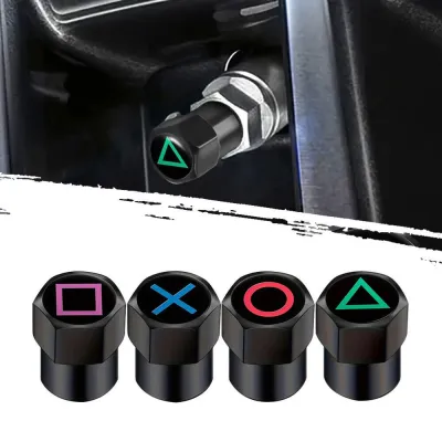 SG SELLER! Playstation PS5 Design Tyre Valve Wheel Air Cap Cover For Car Motorcycle Bike Bicycle (Universal Fit) (4pcs)