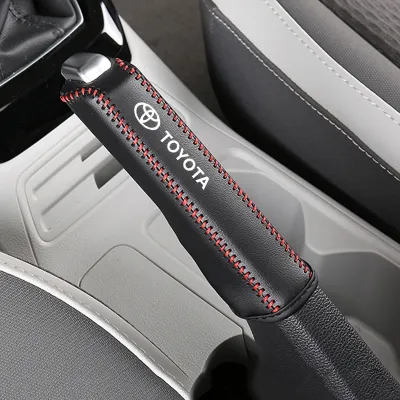 Car Leather Gear Handbrake Cover Shift Lever Cover for Toyota Vios Raize Wigo Rush Veloz Yaris Ativ Innova Avanza Altis Fortuner Hilux Corolla Cross GR Sport