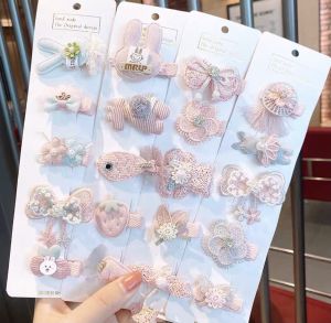 ชุดกิ๊บติดผม กิ๊บหนีบผม ลายการ์ตูหน้ารักๆหวานๆ กิ๊บแฟชั่น สำหรับผู้หญิง กิ๊บเซท เซท 5ชิ้น สินค้าพร้อมส่ง พร้อมส่ง