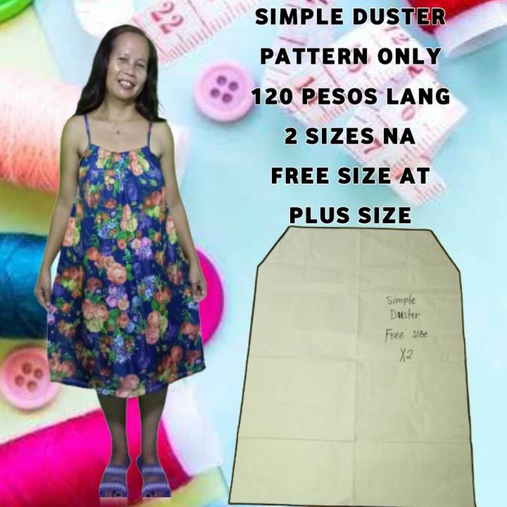 Simple Duster Adult Pattern OnLy 2 Sizes na for Only 120 Pesos Lang ...