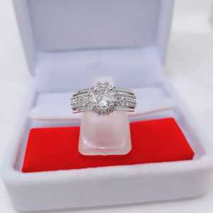 Cincin Silver Wanita Aksesoris Fashion Awet Tahan Lama Anti Karat Cocok Untuk Harian G9-4A