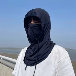 3 in 1 Outdoor Cap Summer UV Protection Motorcycle Riding Sunblock Full Face Cover Neck Protection with Hoodies