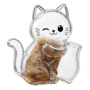 YERZ Creative Pet Memorial Fridge Transparent DIY Pet Hair Keepsake Box Durable Dustproof Cat Hair Storage Box Pet Souvenirs