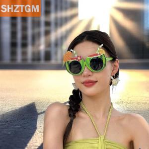 [COD] SHZTGM แว่นตาปาร์ตี้ฮาวายแว่นกันแดดตลกอุปกรณ์ถ่ายภาพปาร์ตี้ฤดูร้อนชายหาดสระว่ายน้ำตกแต่งงานวันเกิด