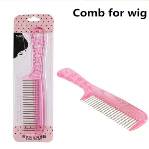 SAGUA Anti-static Fashion Beauty Handle Wig Comb Women Styling Comb Steel Tooth Wig Tool