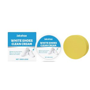 2026 Jakehoe White Shoe Cleaning Cream Yellow Stain Remover No-Wash Quick Dry Matte Multi-purpose Leather White Shoe Cleaner Paste