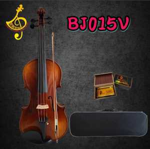 BJ015V HANDMADE VIOLIN WITH HANDMADE BOW OBLONG CASE AND P906 BLACK ROSIN-BEAUTIFUL AND CLEAR TONE BJ015V