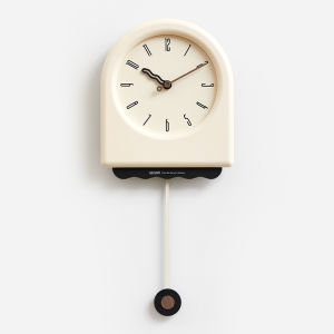 Minimalist Nordic Series Pendulum Wall Clock Hot Sale Home Living Room Entryway Lounge Simple and Fashion Mute Creative Vintage Clock Art Decorations 29x64.7cm