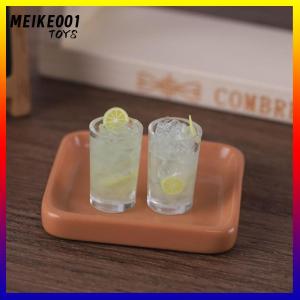 MEIKE001 ของเล่นเครื่องดื่มน้ำแข็งขนาดเล็ก2ชิ้น ถุงเครื่องประดับภูมิทัศน์ไมโครอุปกรณ์ของเล่นบ้านตุ๊กตาของตกแต่งห้องครัวของขวัญสำหรับเด็ก