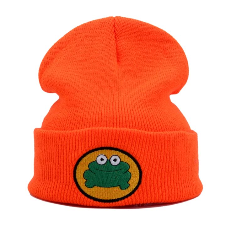Orange Hat Rapper {CTT hat} Cute cosplay Cartoon TV Parappa The Rapper Frog Knitted ...