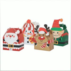 Decorative Box Muffin Box Decorations Rich Christmas Elements Christmas Handmade 24pcs Practicality
