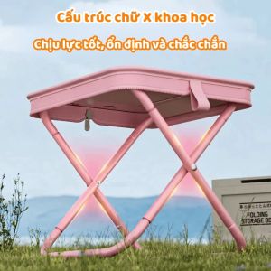 Ghế Gấp Mini Cherry Siêu Nhỏ Gọn – Gập Như Ví Xách Tay Picnic Dã Ngoại Cắm Trại Đi Xe
