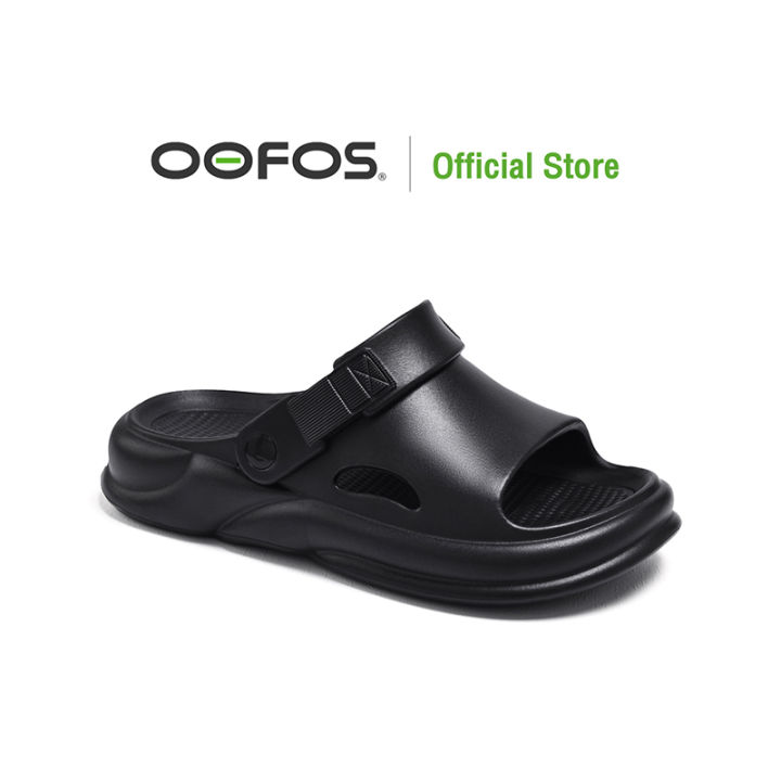👨รองเท้าแตะ (OOFOS) OOahh Black รองเท้าเพื่อการฟื้นฟู - OF3008 | Lazada ...
