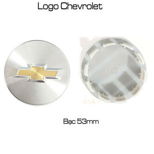 <Chevrolet> Chụp mâm xe Chevrolet đường kính 53mm và 59mm phù hợp mẫu xe Chevrolet khác nhau (Màu đen và bạc)