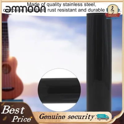 ammoon Karlak Percussion Stainless Steel Cylinder Sand Shaker Clear Loud Sound for Performance Stainless Steel 1.97x7.99inch 2Colors Portable (Black)