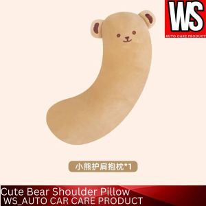 Cute Bear Shoulder Pillow Plush Seat Belt Shoulder Protector Car Anti Pinch Neck Pillow