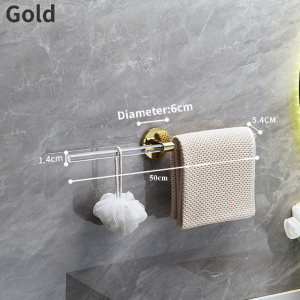GIÁ TREO KHĂN PHÒNG TẮM TÂY ÂU LUXURY GOLDEN (50cm) - PKTL