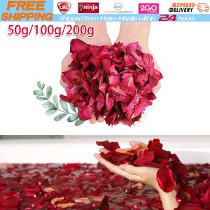 【Local Warehouse】50/100/200g Romantic Natural Dried Rose Petals Bath Dry Flower Petal Spa Whitening Shower Aromatherapy Bathing Supply Dried Rose Petals Natural Flower Bath Spa Whitening Shower Dry Rose Flower Petal