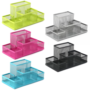 Metalwork Pen Tray Pen Hold Friendly Desk Organization And Practical Grid System For Daily Use