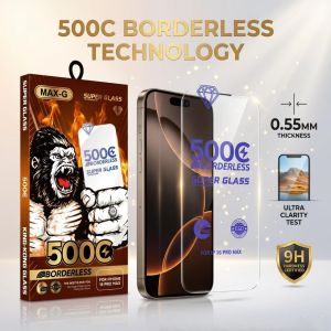 FOR iPHONE 12 PRO MAX / iPHONE 11 PRO MAX / iPHONE XS MAX / iPHONE X / iPHONE XR 500C Borderless Clear Super Glass Screen Protector