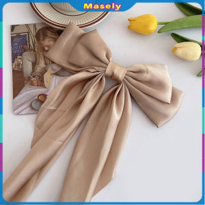 Masely Women Ribbon Elegant Long Bow Hairpin Hair Clip