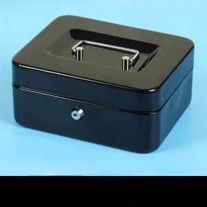 2026 New Practical Petty Cash Money with Keys Stainless Steel Security Lock Lockable Safe Small Fit for House Decoration2026