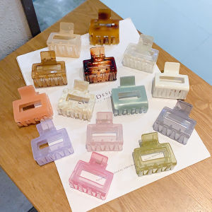 Fashion Hair Claw Clips Shower Crab Square Hair Clip Barrette Clamp Jelly Colors Acrylic Crab Girls Hair Shinny Hairpins