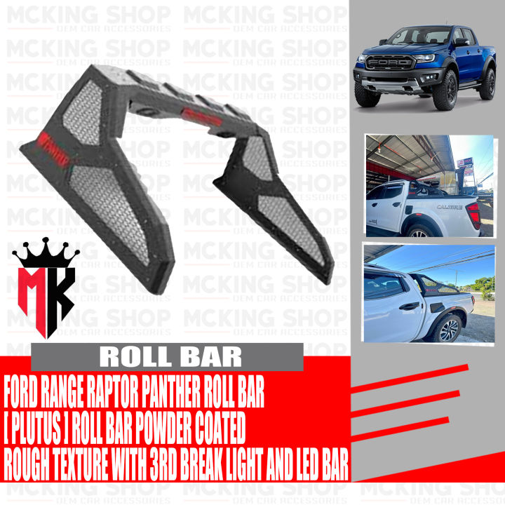 Ford Ranger Raptor Panther Roll Bar ( Plutus ) Roll Bar Powder Coated ...