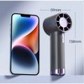 Home DING 8000mAh bladeless handheld mini fan Portable high-speed rechargeable turbo fan with 100 super speeds, Baby won't be afraid of the heat in summer #XFS02. 