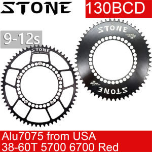 Stone Chainring 130BCD Oval for Sram Red Shimano 5700 6700 Folding Bike Road Bicycle 40t 42t 44 t 46 48 50 52 55 56 58 60T Chain Wheel 12s 130 bcd