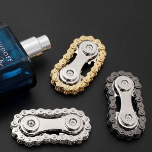 ETIONS Fingertip Sprocket Sprockets Fingertip Gyro Spinning Top Metal Bike Chain Gear Fidget Fingertip Gyro Toys Durable Wheel Gear Chain Gyroscope Adult