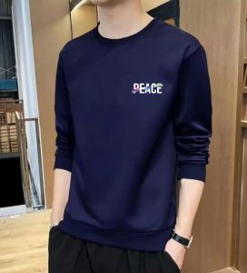 Bisa COD Sweater Keren Kaos Pria Distro Peace Crewneck Cowok Trendy Sweatshirt Elegan Sweter Kasual