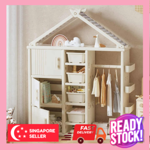 Tutusbaby Kids Clothes Wardrobe & Storage Cabinet (White Color)