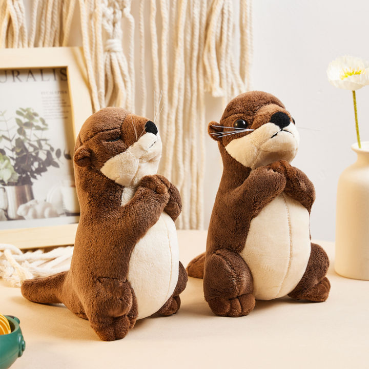 Pickmine 20cm Otter Plush Toy, Cute Sea Otter Stuffed Animal Cartoon