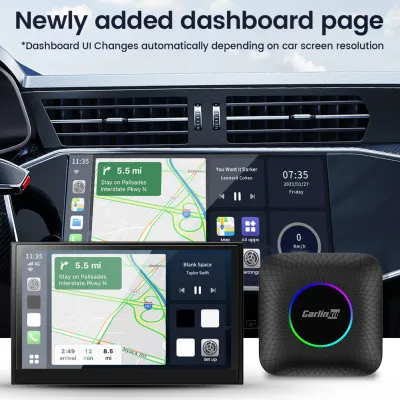 Wireless Carplay Android Auto AIกล่องทีวีบลูทูธอัจฉริยะโมดูลWiFi 2.4 + 5G Android 13.0 8 + 128GB/4 + 64GB