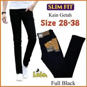 Seluar Jeans Lelaki Slim Fit Kain Bergetah Lambut Pakain Selasa Mens Slim Fit Jeans Super Streachable Size (28-38))