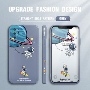 UCUC CellPhone Case For Samsung Galaxy Note 10 Plus Note 10 lite Note 10 Case Cartoon NASA Side Design Phone Case Square Edge Pattern Liquid Silicone Casing Full Cover Camera Case