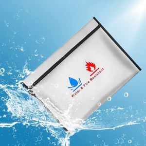 Fireproof Document Bag Fireproof Waterproof Money Bag File Bag with Zipper