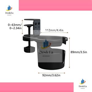 [Local]Desk Cup Holder180° Rotating Cup Holder for DeskUnder Table Cup Holder for Home Office