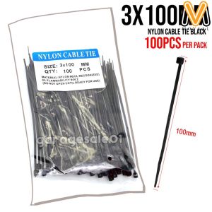 100pcs Multipurpose Nylon Cable Tie Self Locking Zip Ties Cable Strap Heavy Duty Nylon Cable Zip Ties UV Resistant Multipurpose