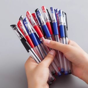 DISHONORSTORE76RE2 10pcs Black/Blue/Red Ink Gel Pen Quick-dry Smooth Writing Writing Tool Classic 0.5mm Neutral Pen Gift