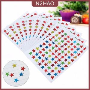 N2HAO 880 Miếng dán hình ngôi sao nhãn cho học sinh trẻ em Đồ thủ công tự làm phần thưởng giáo viên