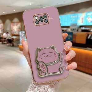 Soft Case For XIAOMI POCO X3 PRO / X3 NFC Case Plating Mewah Ring Kucing Hoki Premium Case