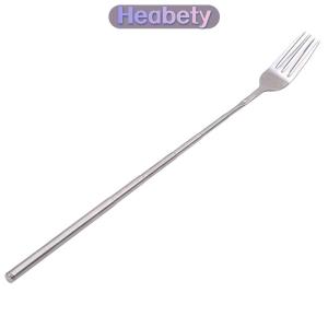 Heabety Bạc không gỉ Kính thiên văn mở rộng Ngã Ba bữa ăn tối trái cây tráng miệng dài dao kéo dĩa BBQ Thịt ngã ba nhà bếp đồ ăn Bộ đồ ăn