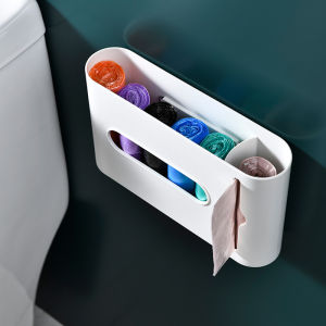 Home housekeeper wall hanging kitchen garbage bag storage rack Box bathroom plastic bag storage box  Paper dispensers Holder